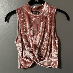 Crushed Velvet Crop Top. TopShop. Size 4.